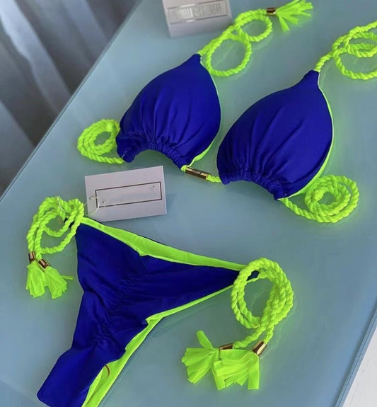 Braided Bikini Triangle Bag Swimsuit - Aqova