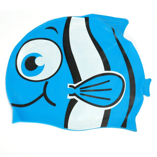 Cartoon Children's Swimming Cap - Waterproof Ear Protection for Kids - Aqova