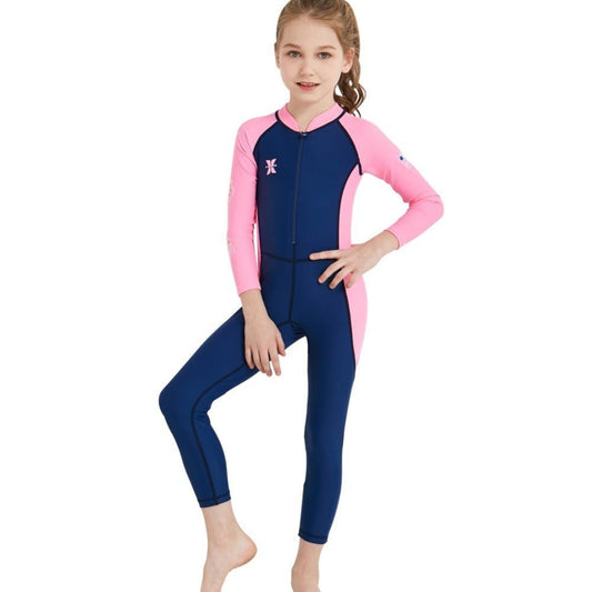 Cartoon Long - Sleeved Wetsuit - Quick - Drying Sunscreen Swimwear for Kids - Aqova