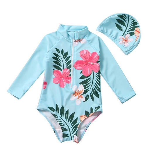Children's One - Piece Sunscreen Swimsuit - Stylish & Trendy Design - Aqova
