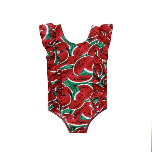 Colorful Printed Sleeve One - Piece Swimsuit for Kids - Sizes 6M to 5Y - Aqova