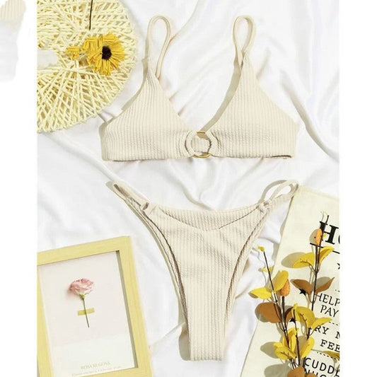 European And American Style Lns Solid Color Swimsuit - Aqova