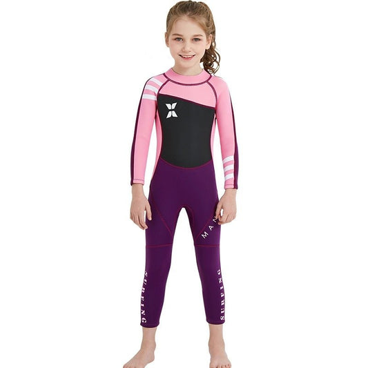 Kids' Neoprene Diving Suit - Warm, Waterproof Swimwear for Girls - Aqova