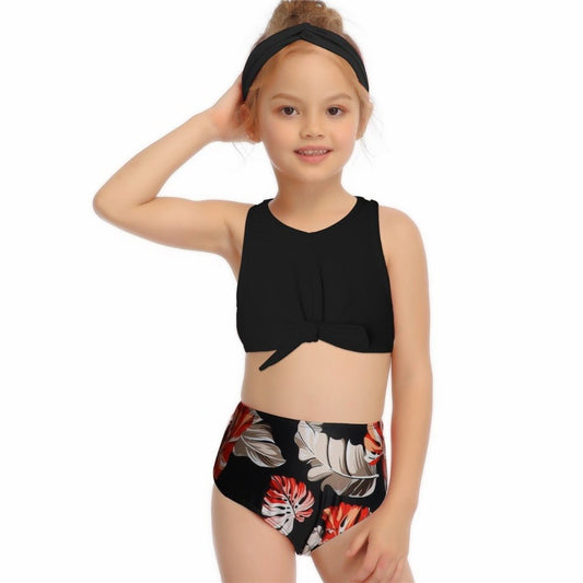 Stylish Parent - Child Swimwear - Floral and Leopard Print Options Available - Aqova