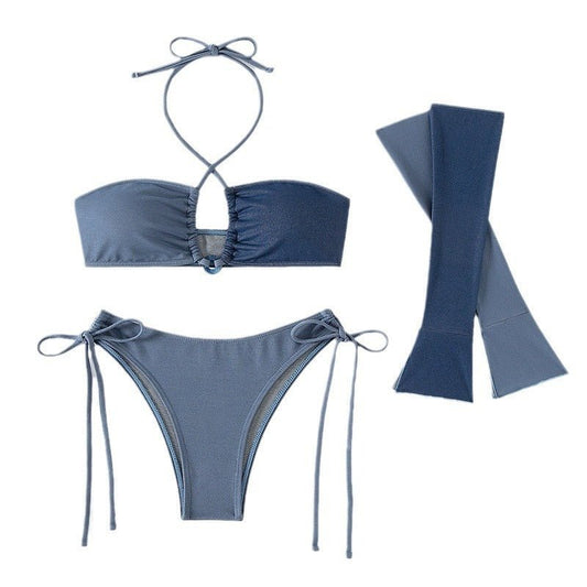 Women's Bikini Lace - up Swimsuit Three - point - Aqova