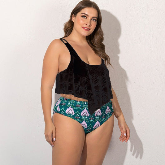 Women's Plus Size Split Bikini - Stylish Swimwear for Every Body Type - Aqova