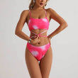 3pcs Tie Dye Print Bikini Set - Summer Beach Swimwear for Women - Aqova