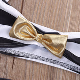 Adorable Baby Girl Striped Bow Bikini - Perfect Beachwear for Ages 2 - 7 - Aqova