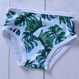 Baby Girls 2PCS Summer Swimsuit - Cute Leaf Print Kid's Swimwear - Aqova