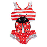 Baby Girls Swimwear Watermelon Swimsuit Swimming Beach Bathing Bikini Cute Summer One - piece Swimming Costume - Aqova