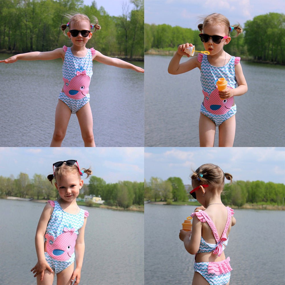 Baby Girls Swimwear Watermelon Swimsuit Swimming Beach Bathing Bikini Cute Summer One - piece Swimming Costume - Aqova