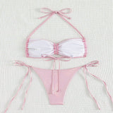 Bikini Drawstring Strap Swimsuit Reflective Women - Aqova