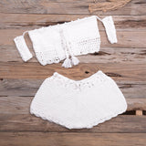 Bikini Hand - woven Lace - up Swimsuit Shorts Hollow Split Suit - Aqova