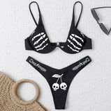 Bikini Offset Printing Funny And Sexy, One Underwire Gathers Swimsuit Women - Aqova