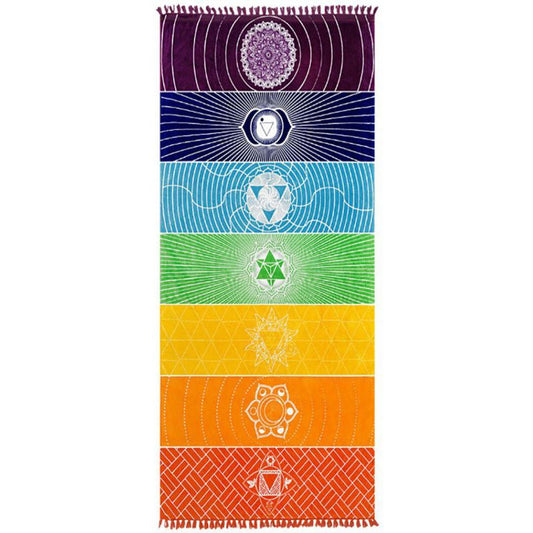 Bohemia India Mandala Blanket - Versatile Beach Yoga Mat & Sofa Cushion - Aqova