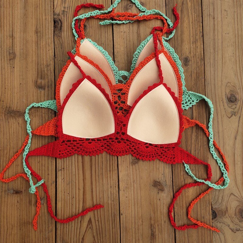 Boho Crochet Bra - Sexy Backless Swimwear for Stylish Women - Aqova