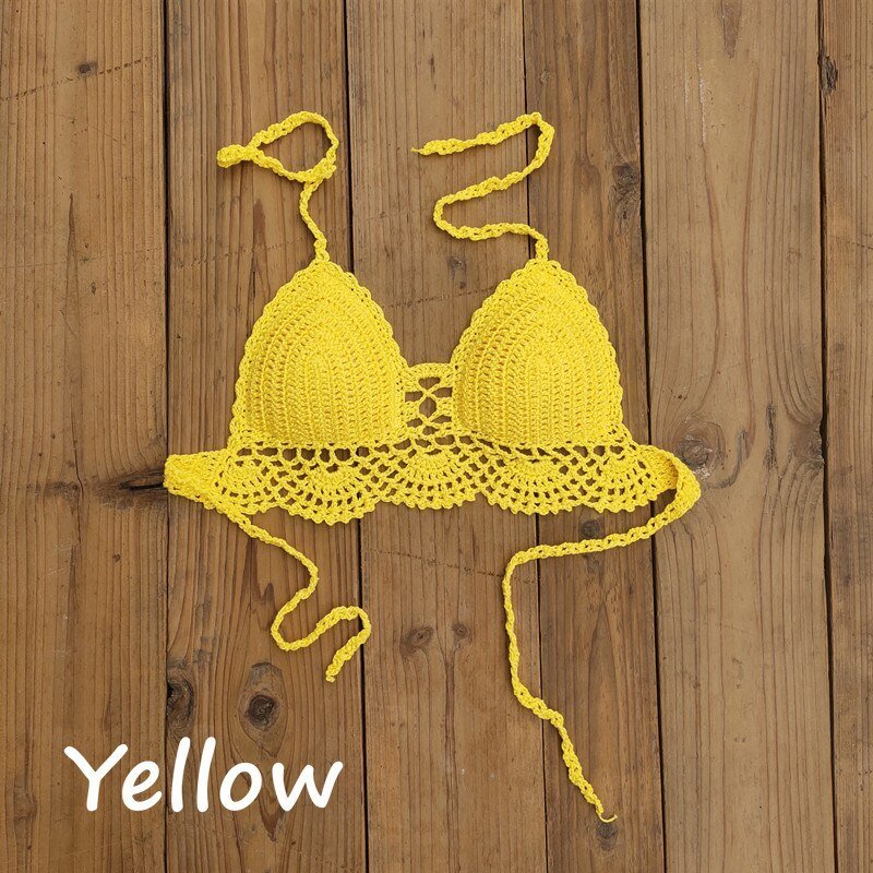 Boho Crochet Bra - Sexy Backless Swimwear for Stylish Women - Aqova