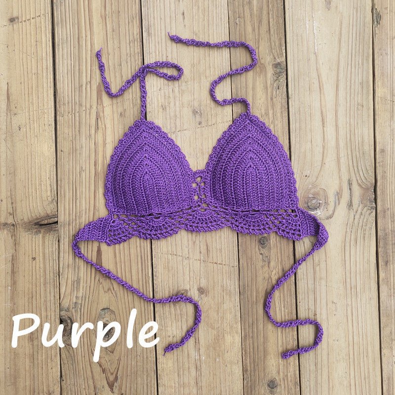 Boho Crochet Bra - Sexy Backless Swimwear for Stylish Women - Aqova