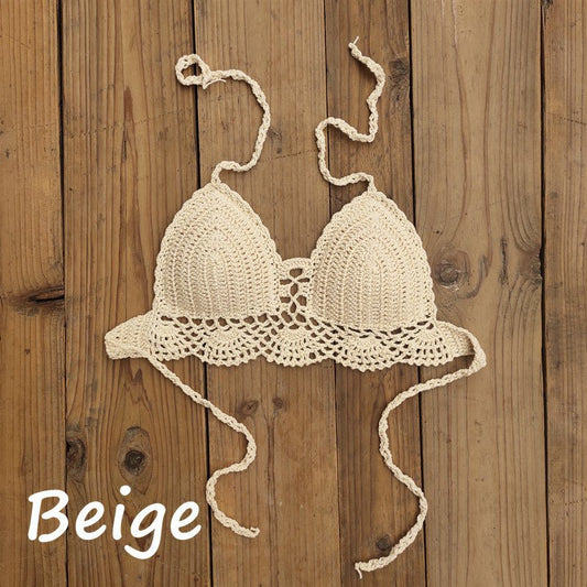 Boho Crochet Bra - Sexy Backless Swimwear for Stylish Women - Aqova
