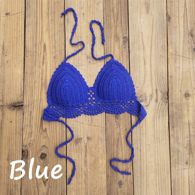 Boho Crochet Bra - Sexy Backless Swimwear for Stylish Women - Aqova