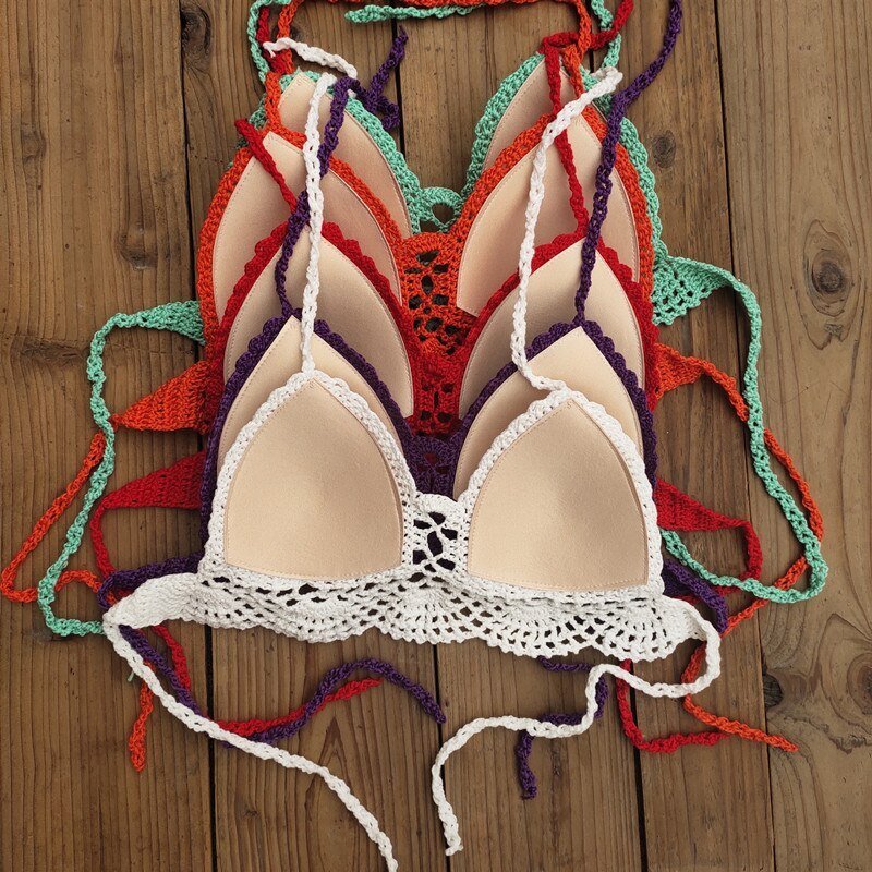 Boho Crochet Bra - Sexy Backless Swimwear for Stylish Women - Aqova
