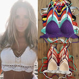 Boho Crochet Bra - Sexy Backless Swimwear for Stylish Women - Aqova