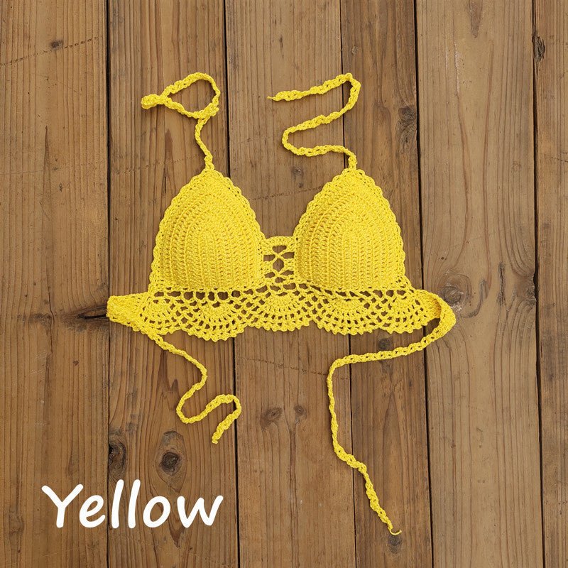 Boho Crochet Bra - Sexy Backless Swimwear for Stylish Women - Aqova