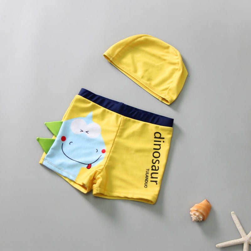 Boys' Dinosaur Print Boxer Shorts - Comfortable Polyester Swimwear - Aqova