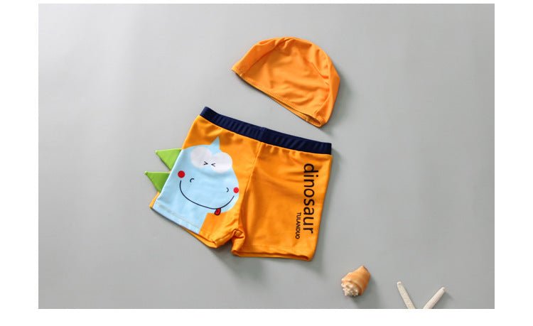 Boys' Dinosaur Print Boxer Shorts - Comfortable Polyester Swimwear - Aqova
