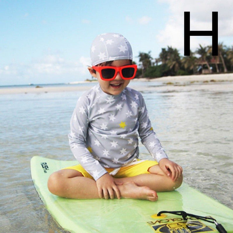 Boys Quick - Drying Split Swimsuit - Stylish Kids Swimwear for Summer Fun - Aqova