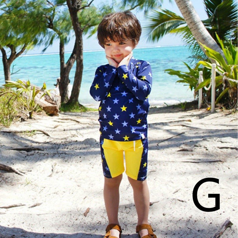 Boys Quick - Drying Split Swimsuit - Stylish Kids Swimwear for Summer Fun - Aqova
