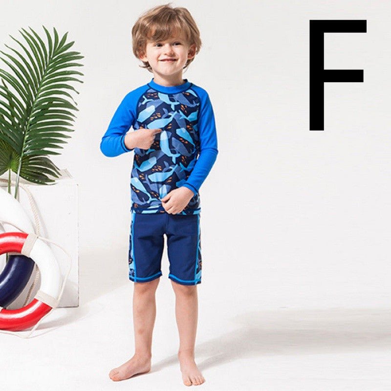 Boys Quick - Drying Split Swimsuit - Stylish Kids Swimwear for Summer Fun - Aqova