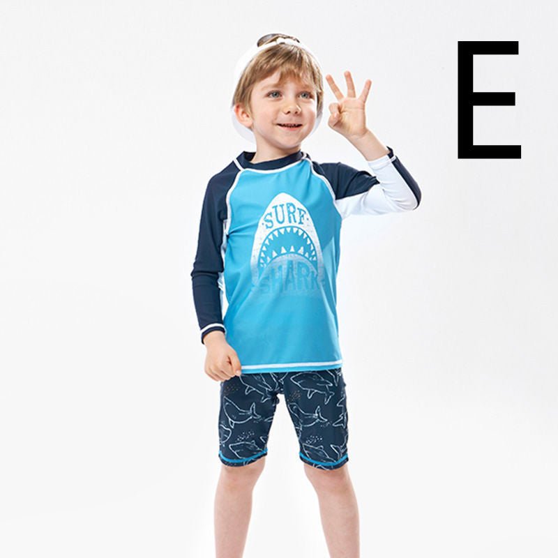 Boys Quick - Drying Split Swimsuit - Stylish Kids Swimwear for Summer Fun - Aqova
