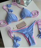 Braided Bikini Triangle Bag Swimsuit - Aqova
