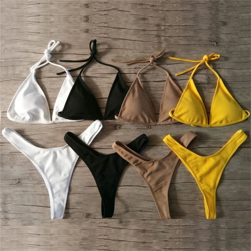 Brazilian Girls Swimming Suits Bikini Small Cup High Cut - Aqova
