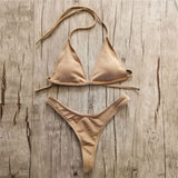 Brazilian Girls Swimming Suits Bikini Small Cup High Cut - Aqova