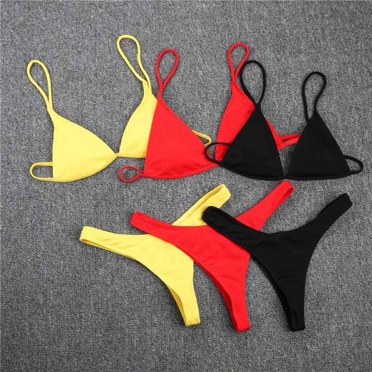 Brazilian Girls Swimming Suits Bikini Small Cup High Cut - Aqova