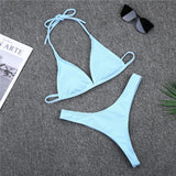 Brazilian Girls Swimming Suits Bikini Small Cup High Cut - Aqova