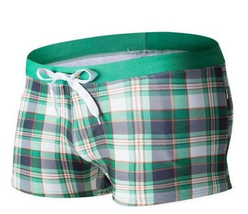 Brazilian Sunga Swim Shorts for Men - Sexy Fit & Stylish Geometry Print - Aqova