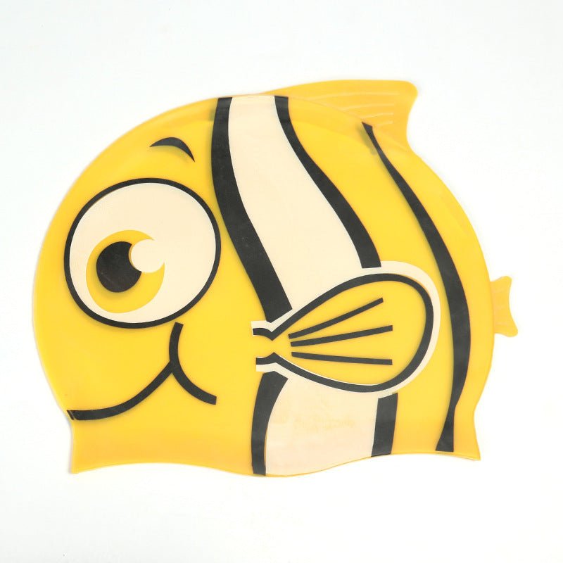 Cartoon Children's Swimming Cap - Waterproof Ear Protection for Kids - Aqova