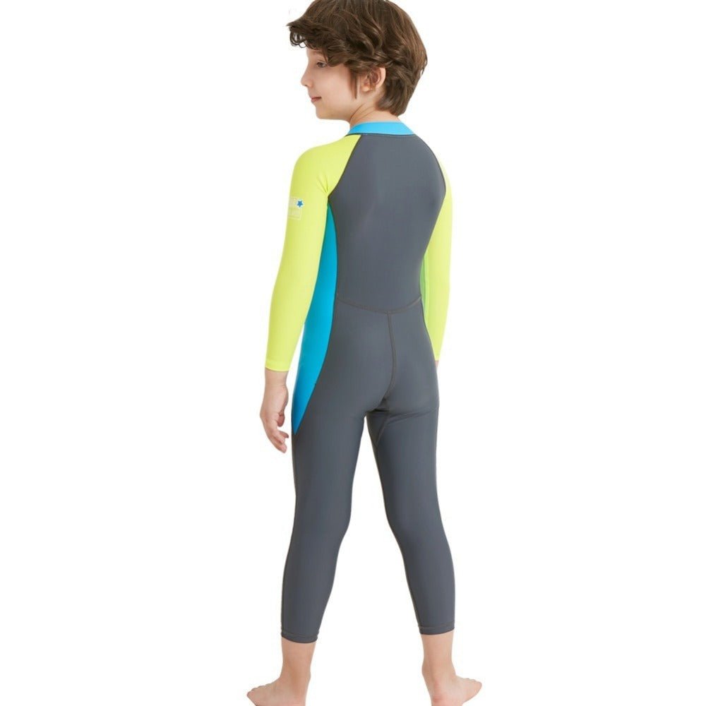 Cartoon Long - Sleeved Wetsuit - Quick - Drying Sunscreen Swimwear for Kids - Aqova