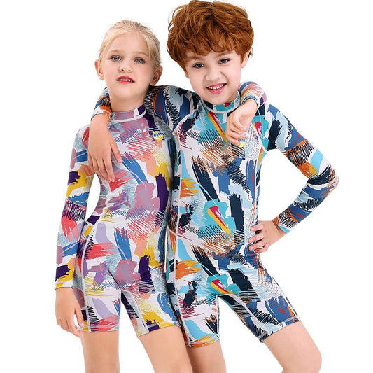 Children's Cartoon One - Piece Swimsuit - High Elasticity, Small Fresh Design - Aqova