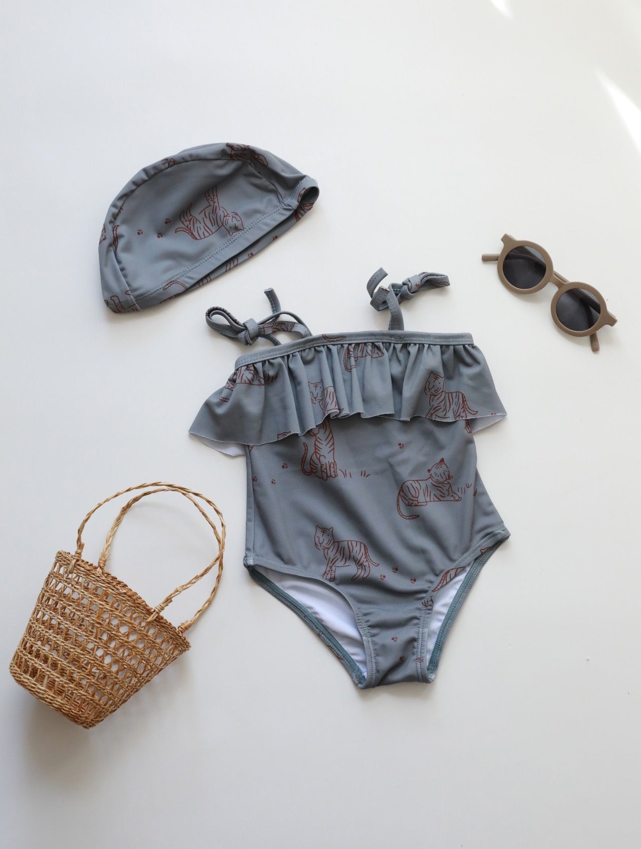 Children's High Elastic Sun Protection Swimsuit - Quick - Drying & Floral Design - Aqova