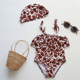 Children's High Elastic Sun Protection Swimsuit - Quick - Drying & Floral Design - Aqova