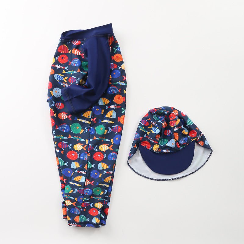Children's One - Piece Surf Suit - Navy Blue Swimwear for Pool Fun - Aqova
