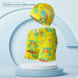 Children's Swim Trunks & Cap Set - Fun Dinosaur & Car Racing Designs - Aqova
