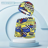 Children's Swim Trunks & Cap Set - Fun Dinosaur & Car Racing Designs - Aqova