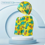 Children's Swim Trunks & Cap Set - Fun Dinosaur & Car Racing Designs - Aqova