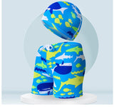 Children's Swim Trunks & Cap Set - Fun Dinosaur & Car Racing Designs - Aqova