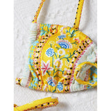 Chinese Style Printed Sub - system Belt Swimsuit - Aqova
